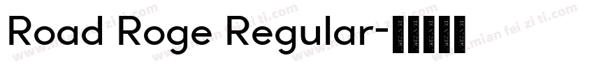 Road Roge Regular字体转换
